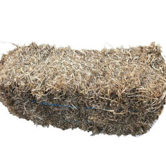 Pea straw bale used in a Canterbury landscape